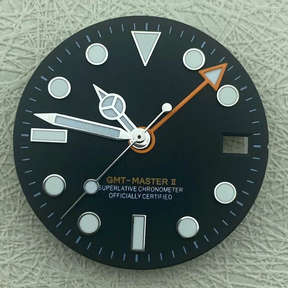 Caja GMT de cristal de zafiro de acero inoxidable 316L de 40 mm, con esfera con logotipo personalizado, adecuada para mo automát