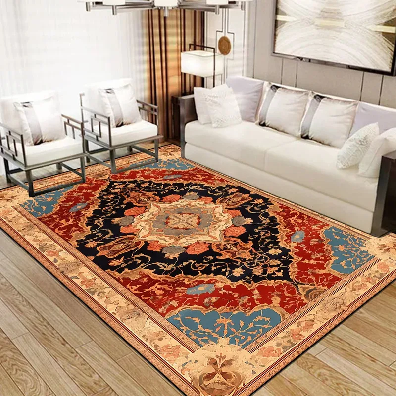 

MBG23VIKAMA Bohemian Loop-Pile Rug - Machine Washable Carpet for Living Room, Office, Airbnb, Hotel, Home Decor4Fb&
