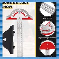 AT53 Woodworkers Ruler Protractor Angle Finder Woodworking Design Ruler Protractor T Square Woodworking Scribing Tools