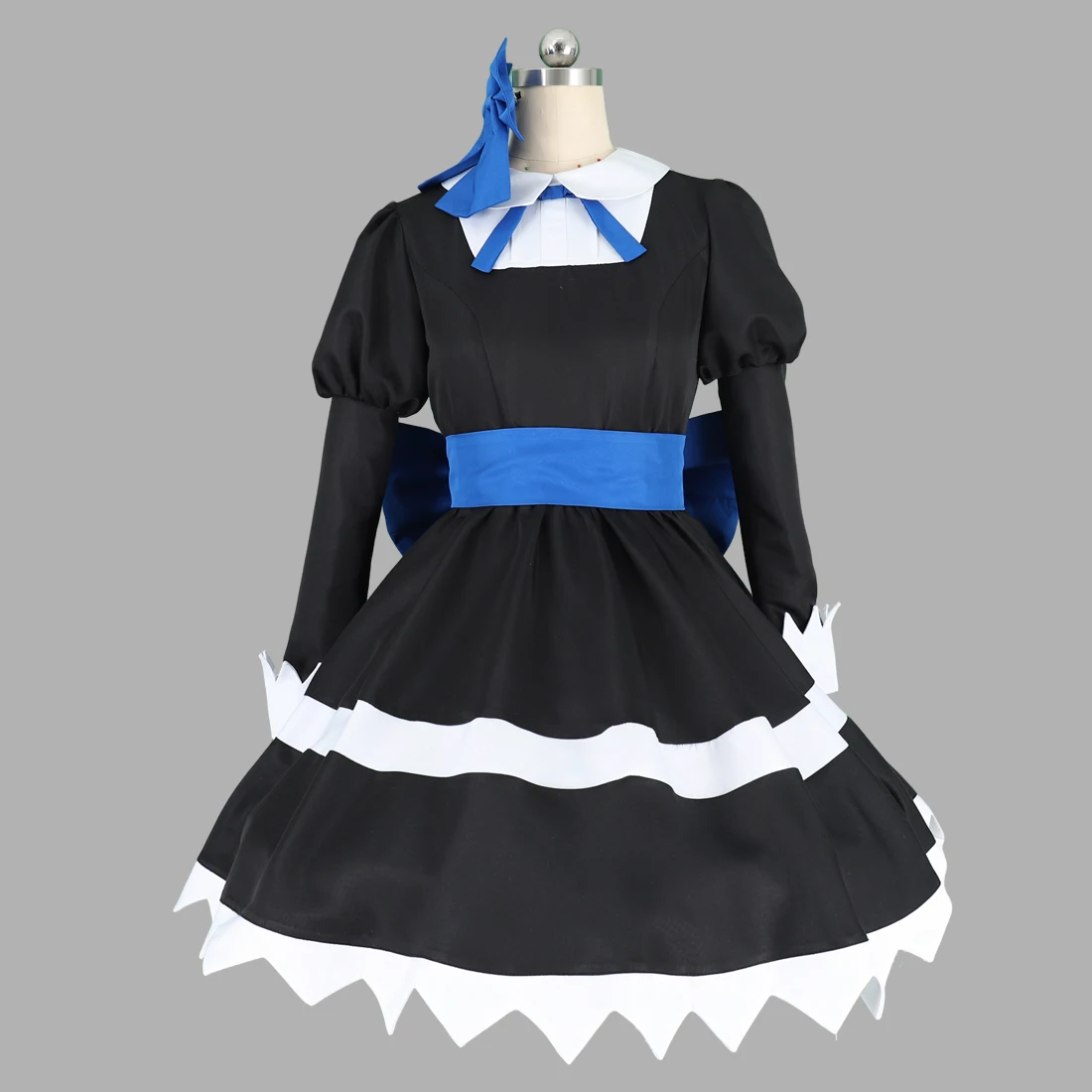 Костюм для косплея HOLRAN Anime Panty & Stocking with Garterbelt Stocking: черное платье горничной с бантом для Хэллоуина, Comic Con и вечеринок