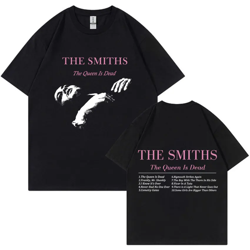 Camiseta extragrande con estampado de The Smiths The Queen Is Dead Morrissey, camisetas de banda Punk Rock a la moda, ropa de calle, camiseta cómoda Unisex Shrit