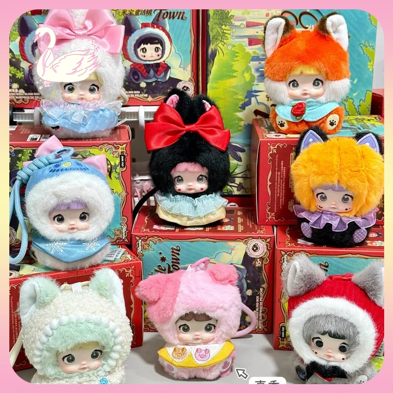 Originale Sure Fun Nommi Baby Fairytale Town Series Vinile Face Blind Box Ciondolo in peluche Bambola carina Ornamento periferico Regalo per ragazza