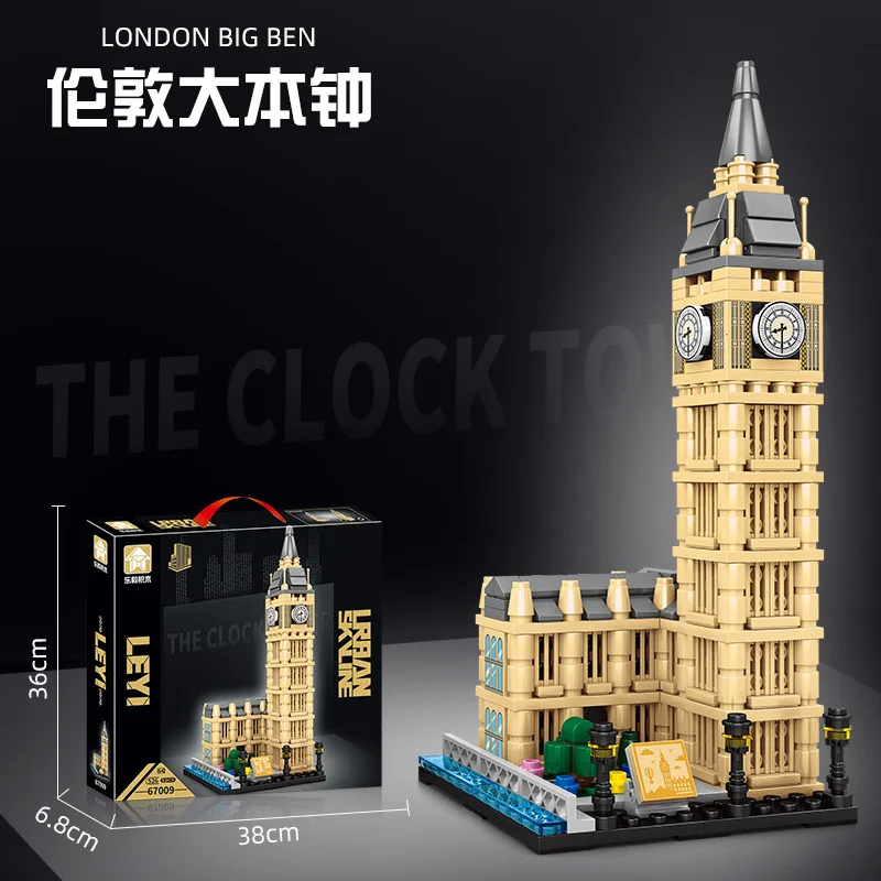 2024 City Architecture Building Blocks Big Ben London L\'Arc de Triomphe Oriental Pearl TV Tower Construction Bricks Toys Gifts