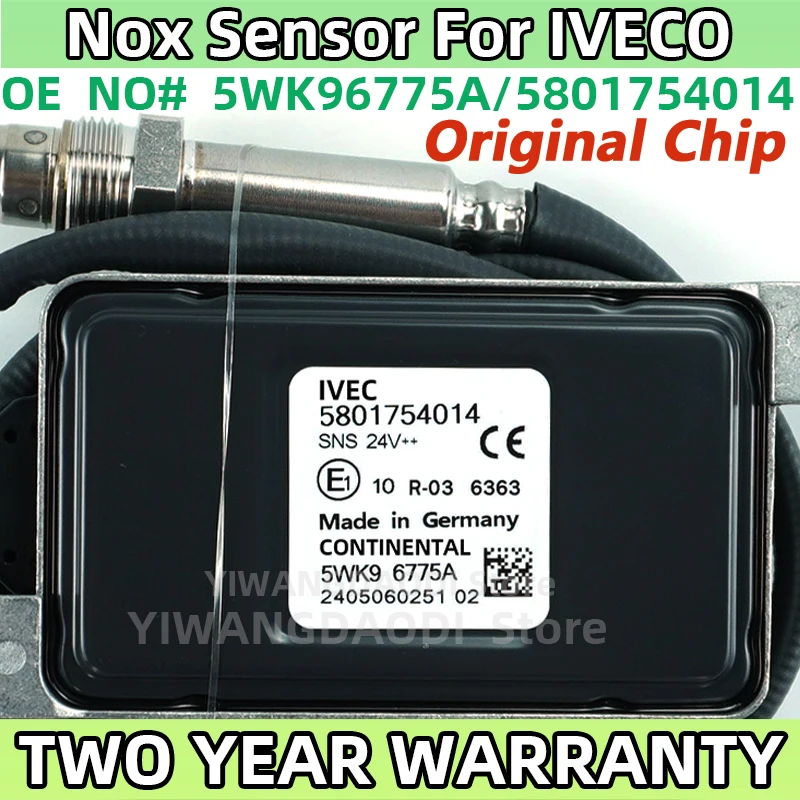 5WK96775A 5801754014 5WK9 6775A New Nox Sensor Nitrogen Oxygen Sensor 24V Compatible with IVECO Truck Part High Quality Chip