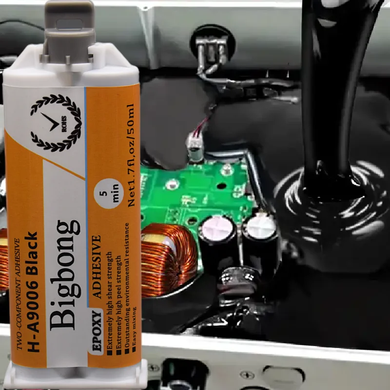 1 Stück/10 Stück Epoxidharz-Kleber 50ml Schwarzer AB-Kleber 5 Minuten Anfangshärtungszeit 1:1 Zweikomponenten-Strukturklebstoff -30 ℃ bis 90 ℃ – Detail 5
