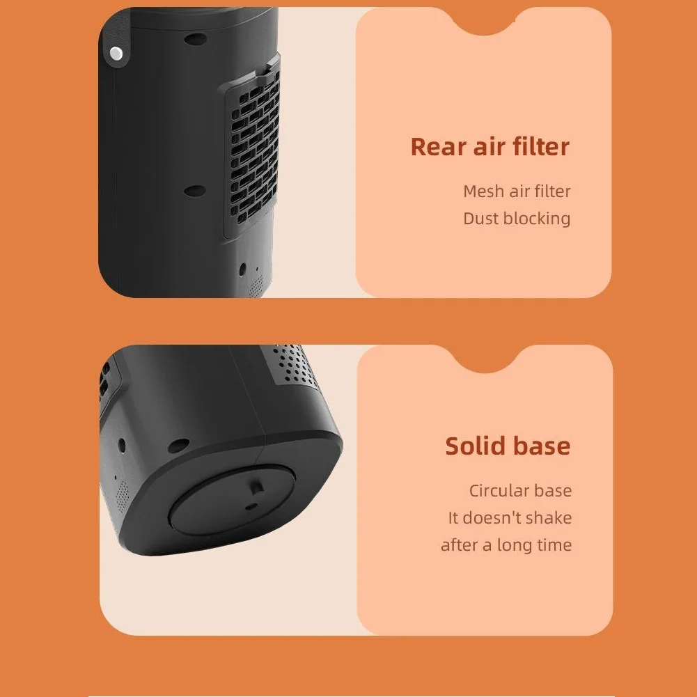 

1500W PTC Desktop Fan Heater with Three Speed Controls and 70 Degree Oscillating Function for Consistent Warmth