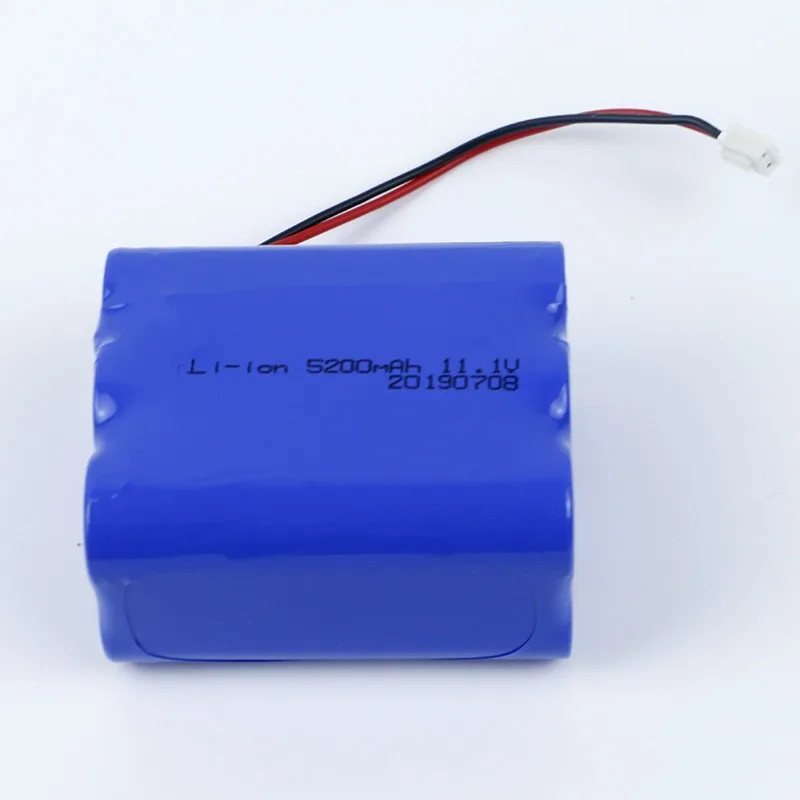 Replacement battery 11.1V 3S2P lithium ion battery pack large capacity LED fire emergency light XH2.54 plug