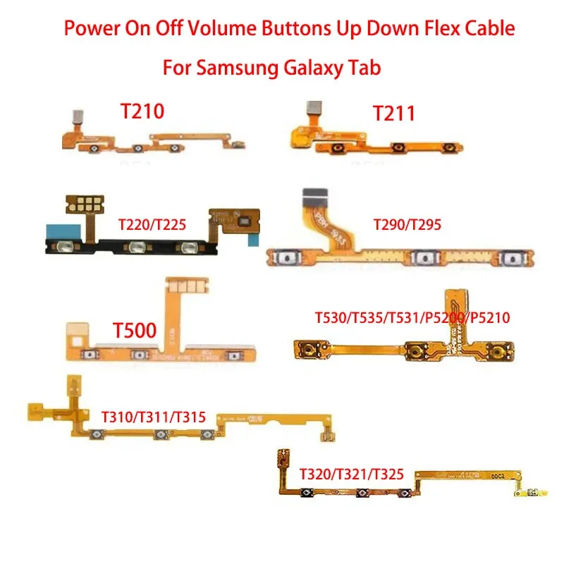 For Samsung Galaxy Tab T220 T225 T310 T311 T315 T290 T295 T320 T321 T325 T500 T210 T211 T530 Power Volume Buttons Flex Cable