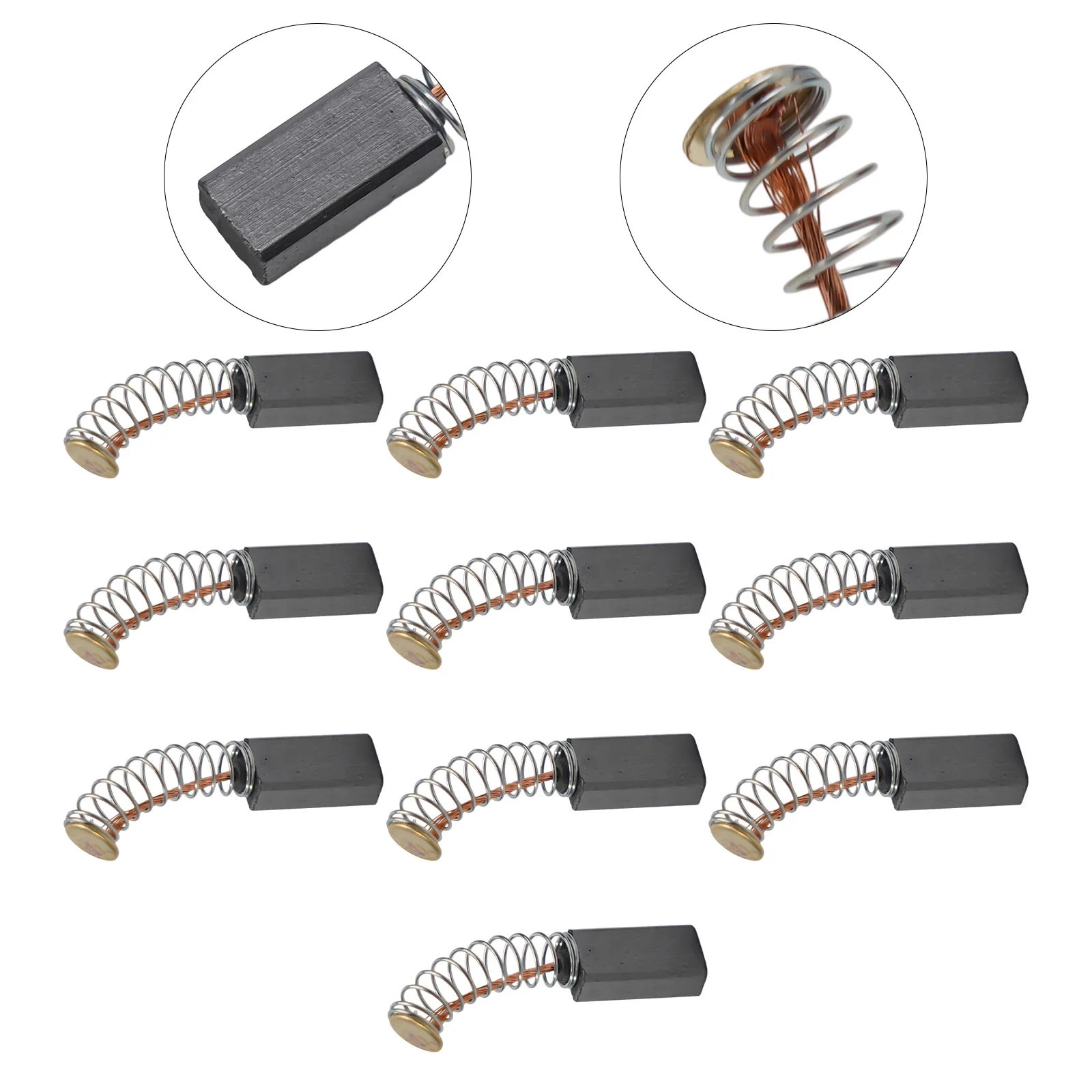 Carbon Brushes For Electric Motors 12mm X 6 X 4mm Replacement Part Set Of 10 Suitable For General Purpose Motors Power Tools