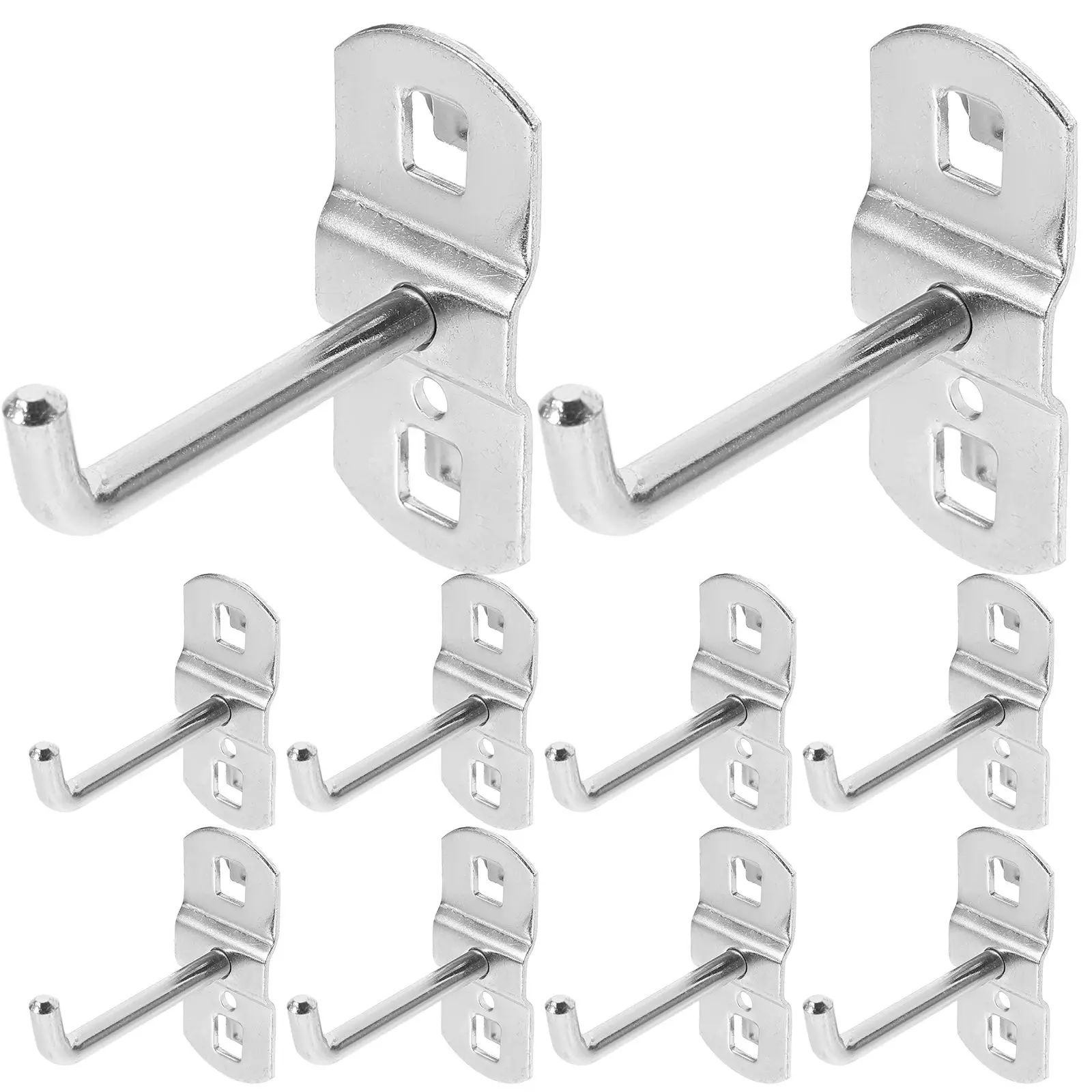 

12 pcs Hardware Hooks Wall-mounted Iron Rack Square Hole Pegboard Hooks Display Accessories Clothes Ornaments Toys Supermarket