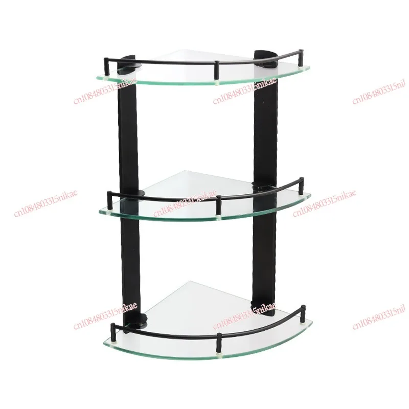 

Треугольная полка из нержавеющей стали и стекла, однослойная или двухслойная, полка для аксессуаров для ванной комнаты, угловая полка с подносом, полка для хранения