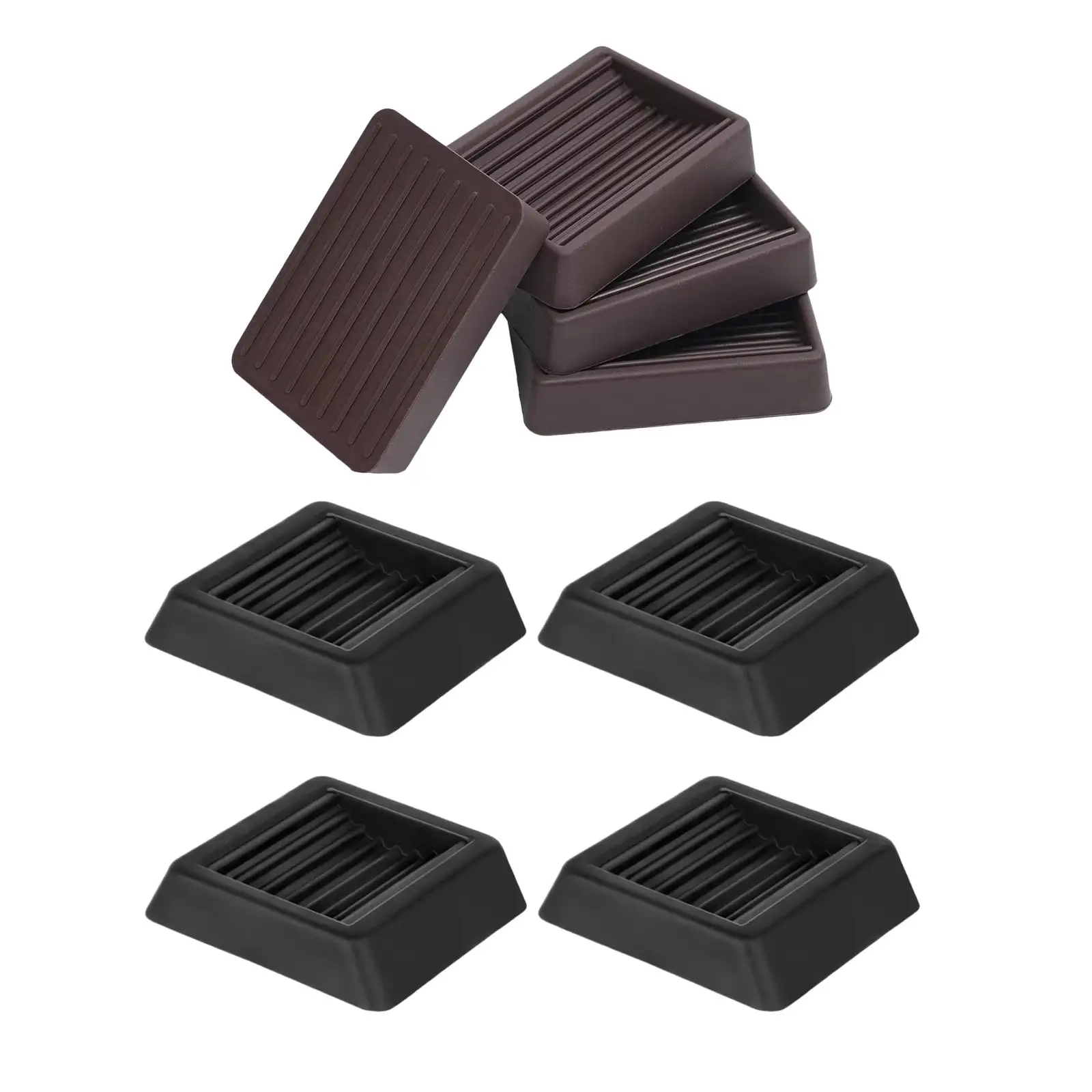 

4Pcs Furniture Coasters Accessories 3" Rubber Anti Slip Gripper Floor Protectors Furniture Feet for Bed Couch Desk Chair Table