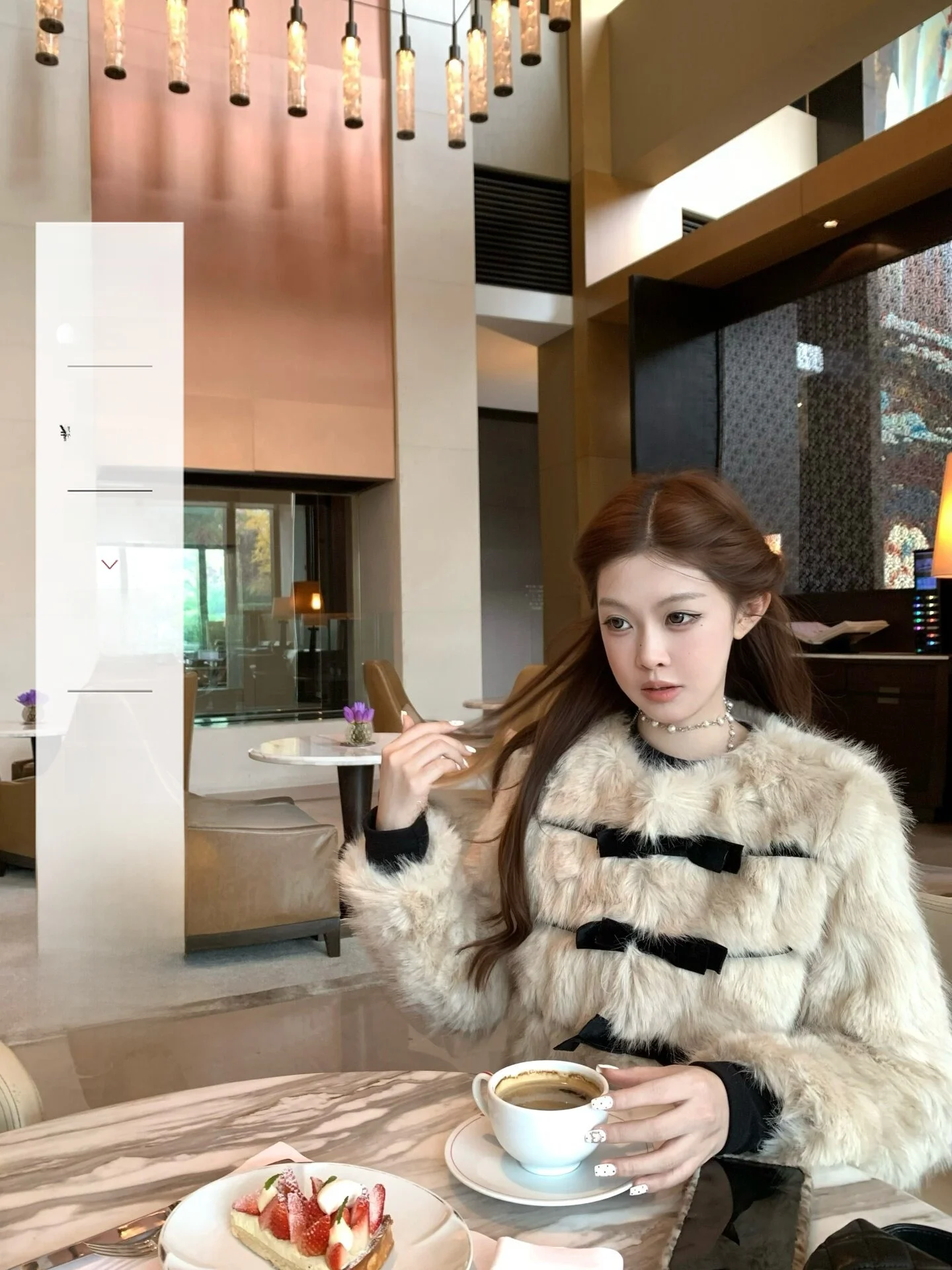 

Tomato Hero Vintage Black Velvet Knot Short Coat Women's Hook Closure Fake Fur Outerwear Youth Luxury Style Long Sl...