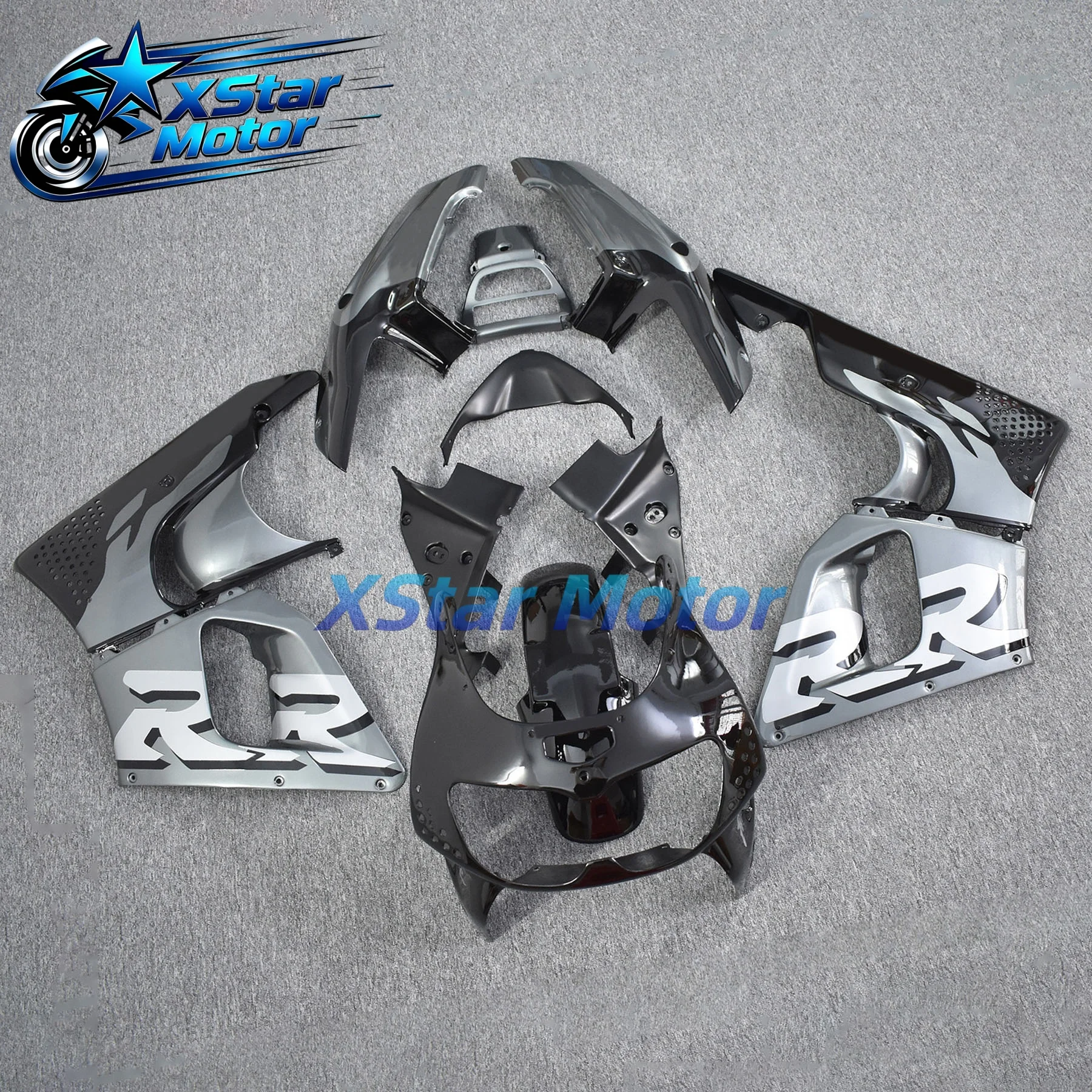 Collection Motorcycle Fairing for Honda CBR893 CBR900 RR 1996 1997 Fairings Set For CBR 900 893RR 96 97 Black Silvery Bodyframe