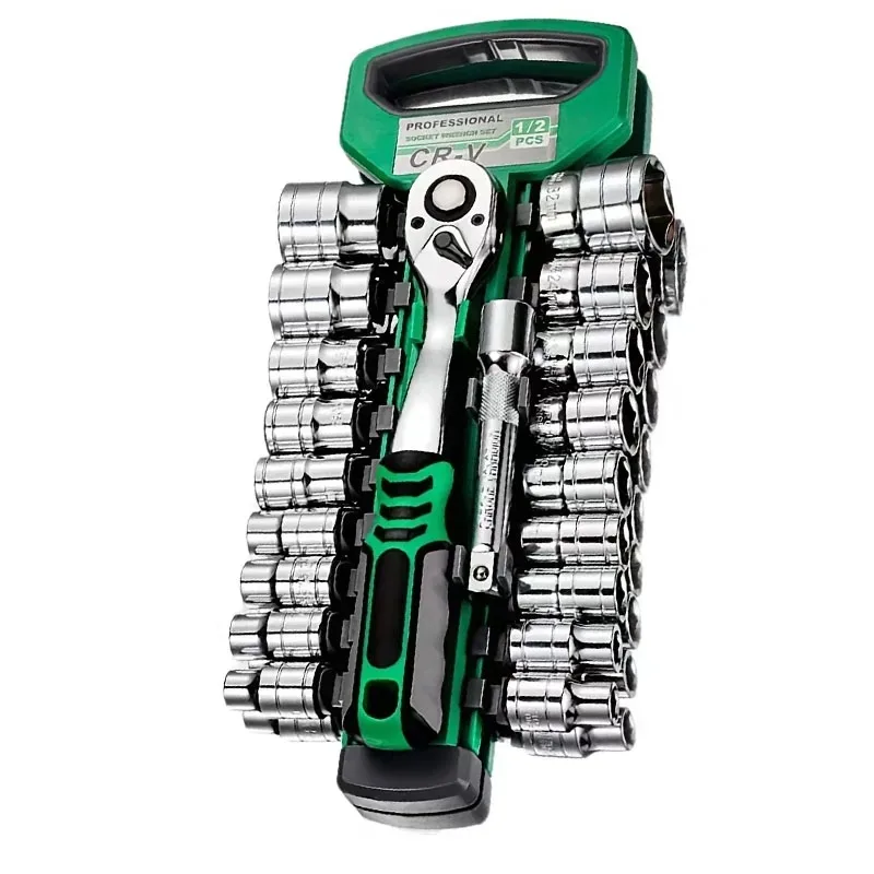 

Набор головок 1/4 "-3/8"-1/2", торцевые ключи с храповым механизмом Компактные головки для ремонта автомобилей Механический инструмент для ремонта автомобилей