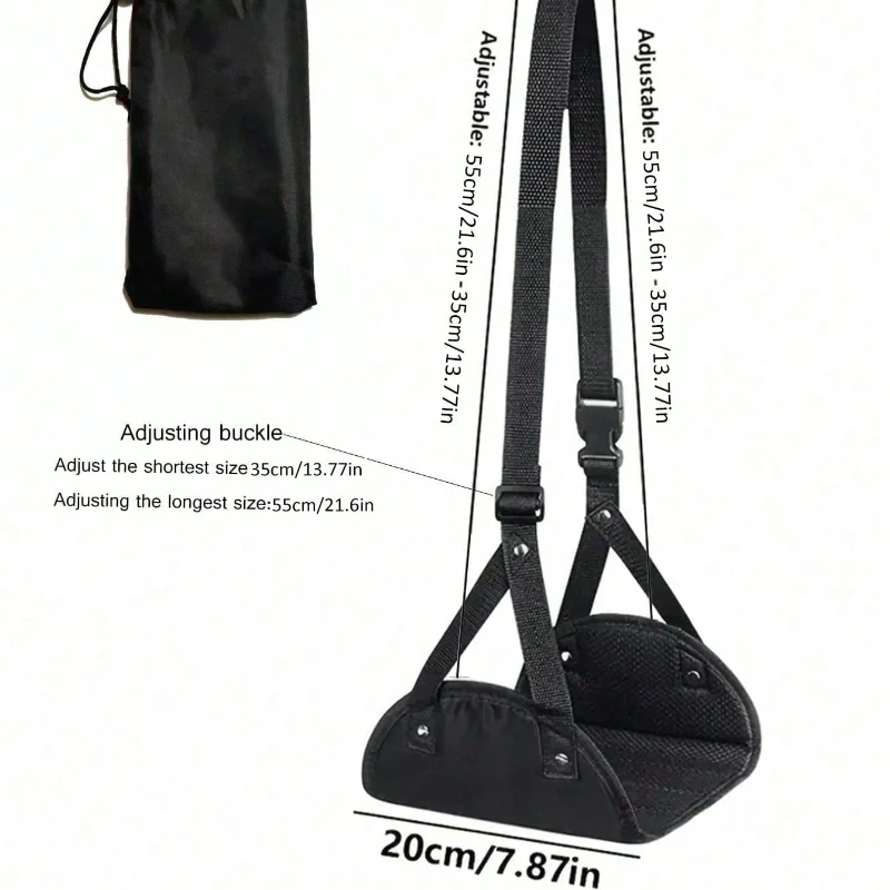 أرجوحة مسند للقدمين قابلة للتعديل للسفر بالطائرة، حافلة طيران طويلة، قطار مكتب، ملحقات السفر لراحة الساق، حبال القدم