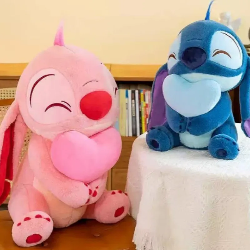 

Disney милое сердце обнимающее стежок плюшевая игрушка мультфильм аниме милая подушка кукла стежка детский подарок на день рождения кукла плюшевая игрушка для девочек