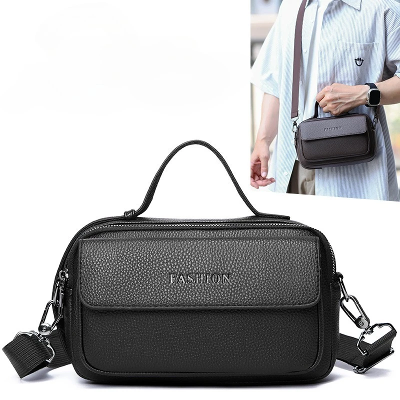 Fashion Top‑Handle Crossbody Shoulder Bag Multi‑Pocket Adjustable Strap Textured Handbag for Travel Shopping Daily Casual Use