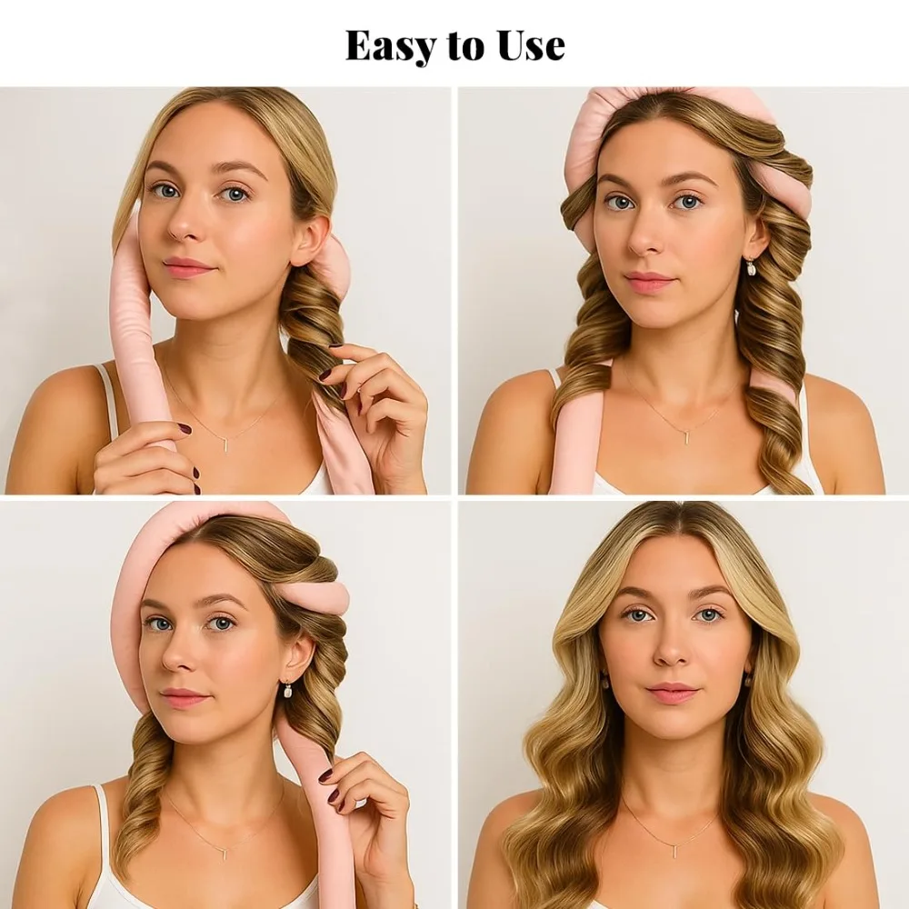 

Soft Hair Curlers Heatless Curling Rod Headband No Heat Overnight Curl Ribbon Hair Rollers Sleeping Lazy Curler Styling Tools