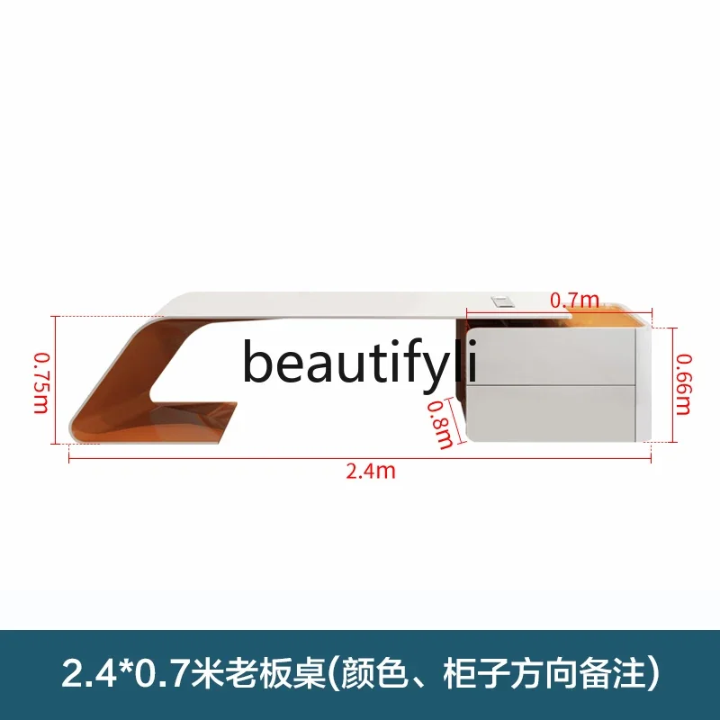 ss Asmt14 Boss مكتب تنفيذي بسيط وحديث، مكتب مشرف مدير مطلي ومجموعة كرسي مكتب زعيم راقي #6