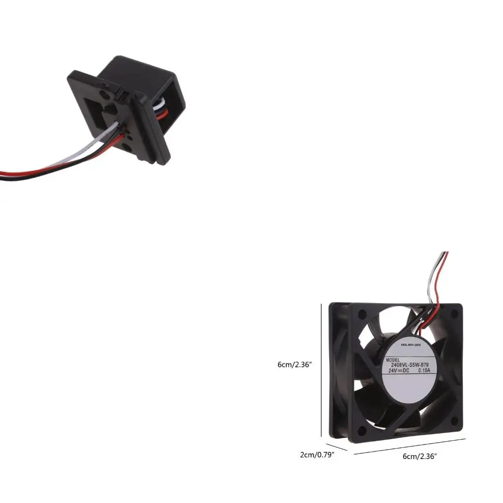  Brand New Fanuc Fan A90L-0001-0576 2408VL-S5W-B79 with a Complete set of Brackets, 24V 0.15A ,60x60x20mm
