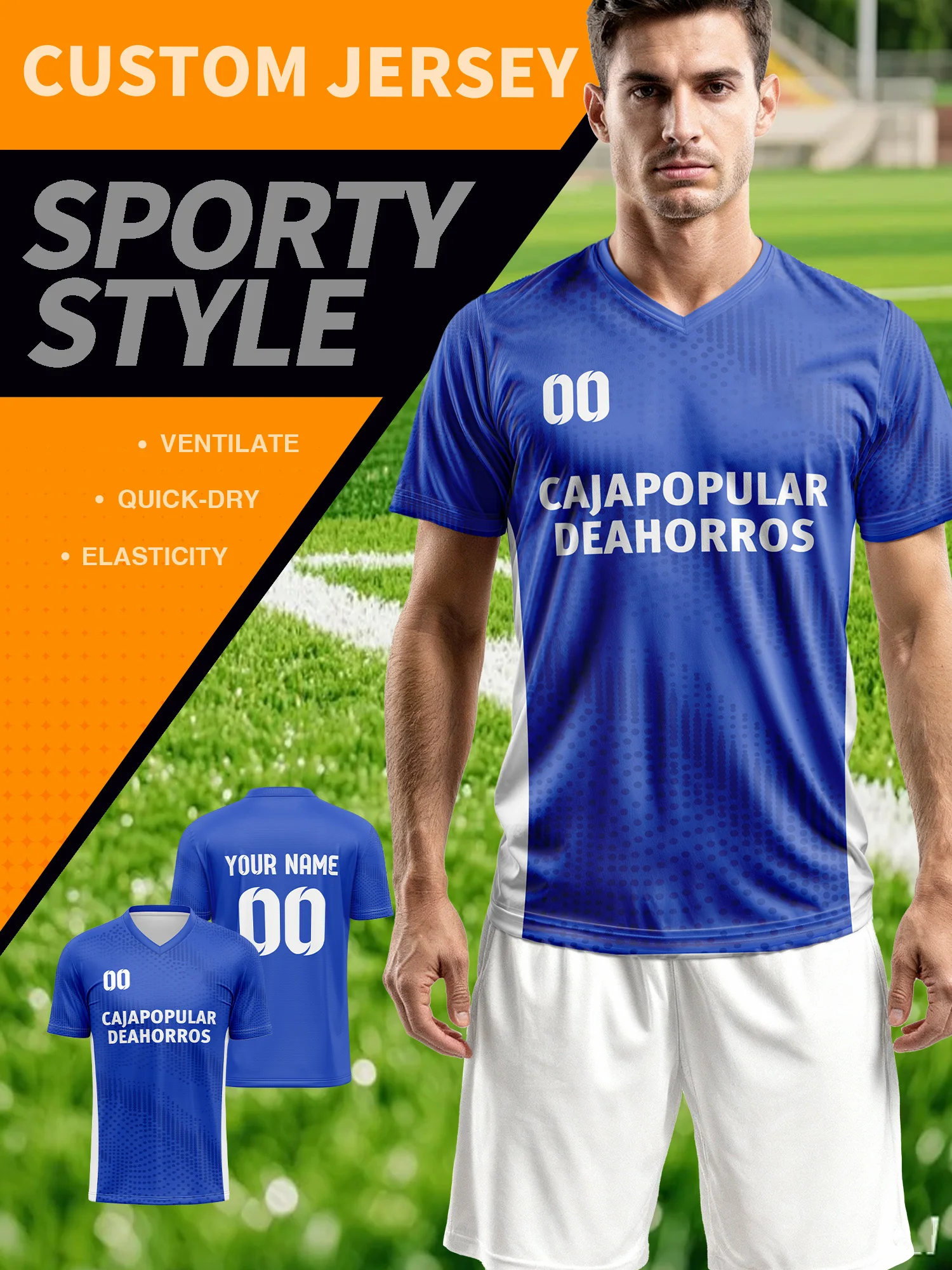 

2026 Men's and Women's Customized Name and Number Sports V-Neck Jerseys, Quick-Drying, Fashionable, Sublimation Technology
