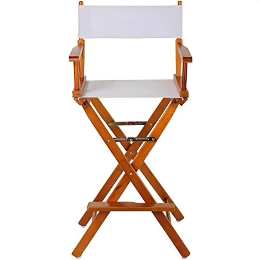 

Folding Armrest Chair with Lightweight Design for Indoor/Outdoor Use, White Canvas/30 Eucalyptus Wood