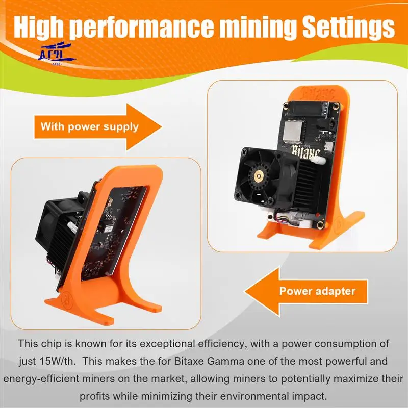 

AF91-Bitaxe Gamma 601 Solo Miner 1.2TH/S BM1370 Asic Chip 18W From Antminer S21 Pro Bitcoin BTC Miner Wth Bracket