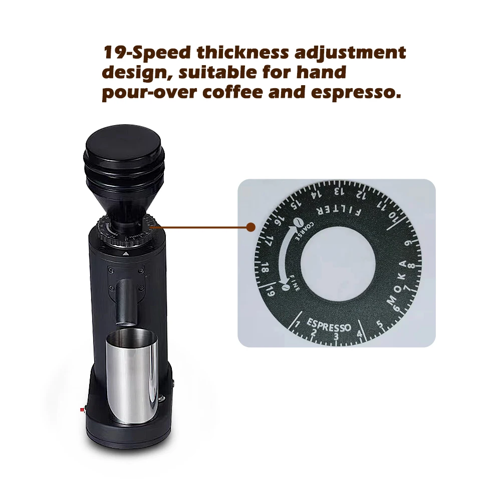 ITOP Electric Coffee Grinder 40MM Titanium Burr Metal Bean Hopper 75g Elegant Samll Coffee Grinder Machine New Arrival 2022