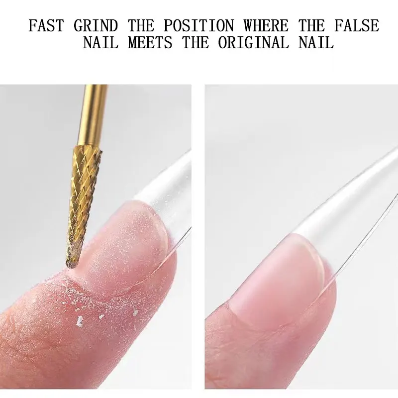 1 قطعة التنغستن الصلب كربيد مسمار لقمة ثقب نتوءات قاطعة المطحنة ل أظافر صناعية تلميح والأظافر الأصلية حافة البولندية التبعي #5