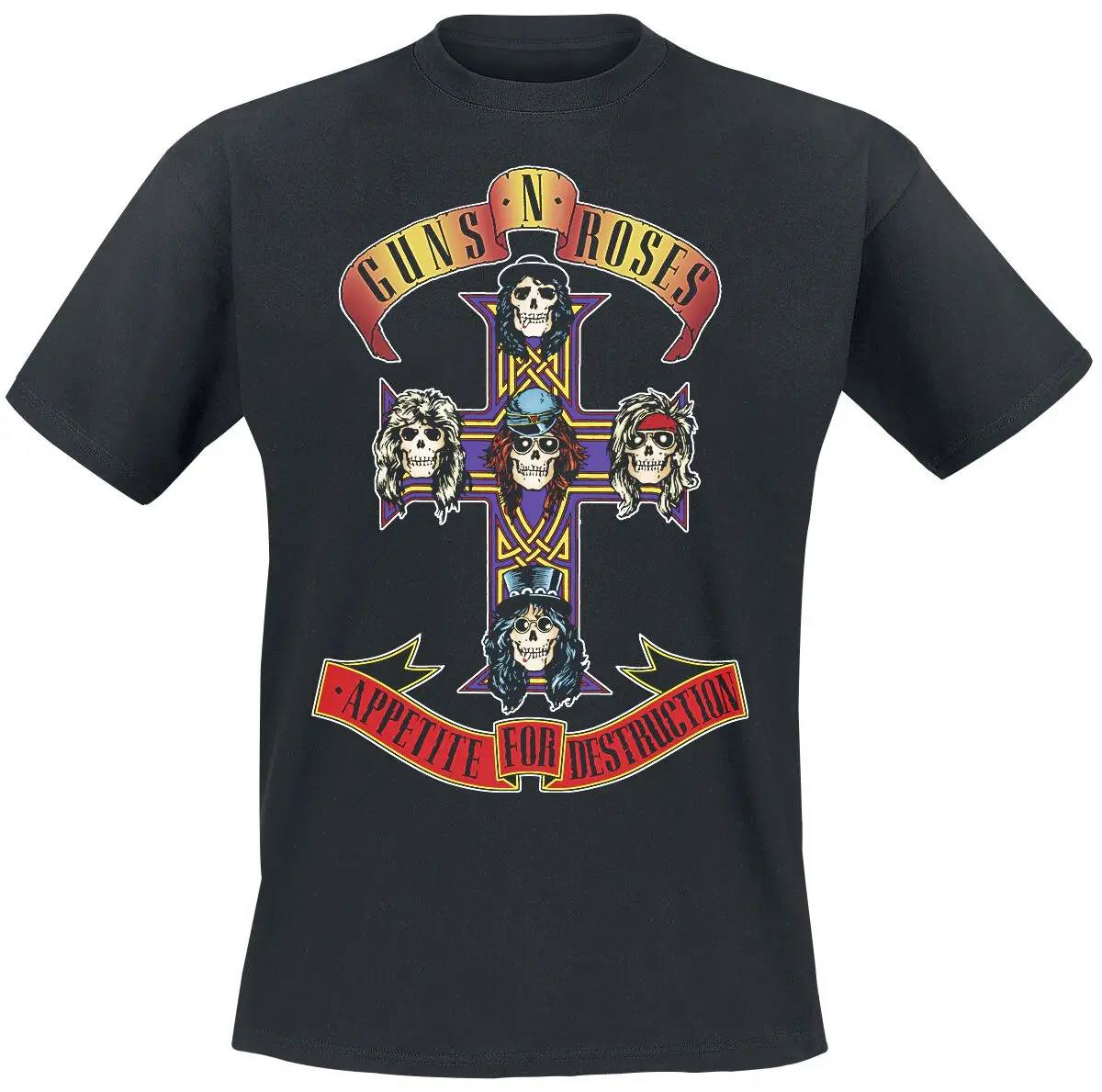Rare Guns N' Roses Graphic Cotton Band T-shirt Unisex Summer Short Sleeve Fashion Brand Tee Luxury Casual Vintage Tees