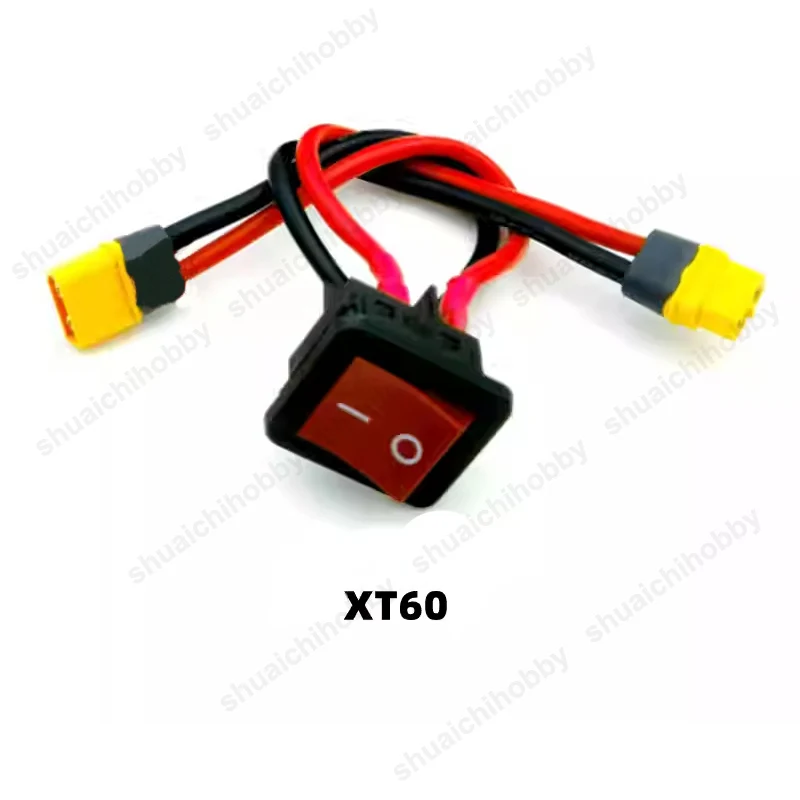 1PCS RC UAV Drone Modell Batterie ESC Netzschalter XT60 XT90 Stecker 50A Große Strom Hohe Last Elektronische schalter Länge 30cm