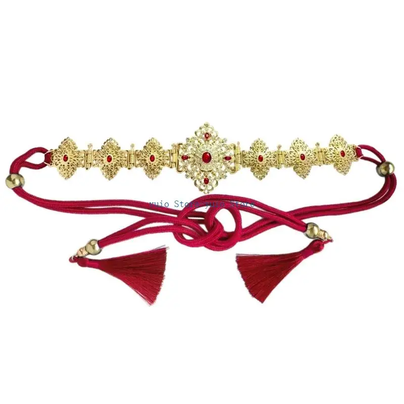 

X7XB Unisex Rhinestones Encrusted Metal Belt for Versatiles Styling Men and Women
