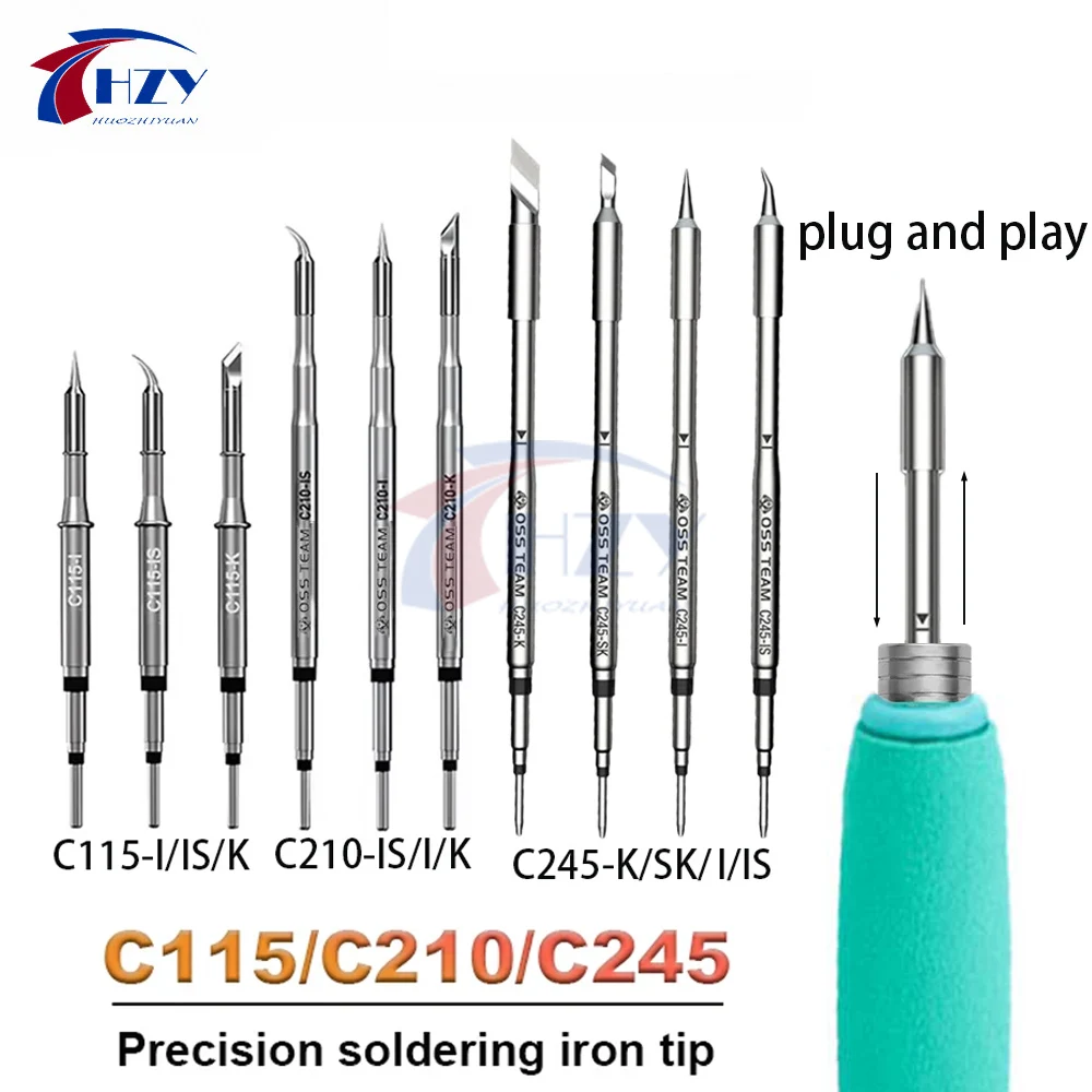 OSS C115/C210/C245 Serie Lötkolbenspitzen für T80 HS02 Lötkolben T210 T245 Lötstation