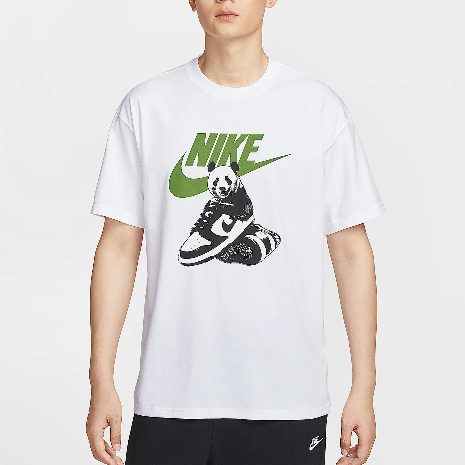 

Nike Genuine Summer Men's Loose Panda Print Breathable T-Shirt HQ9245-100