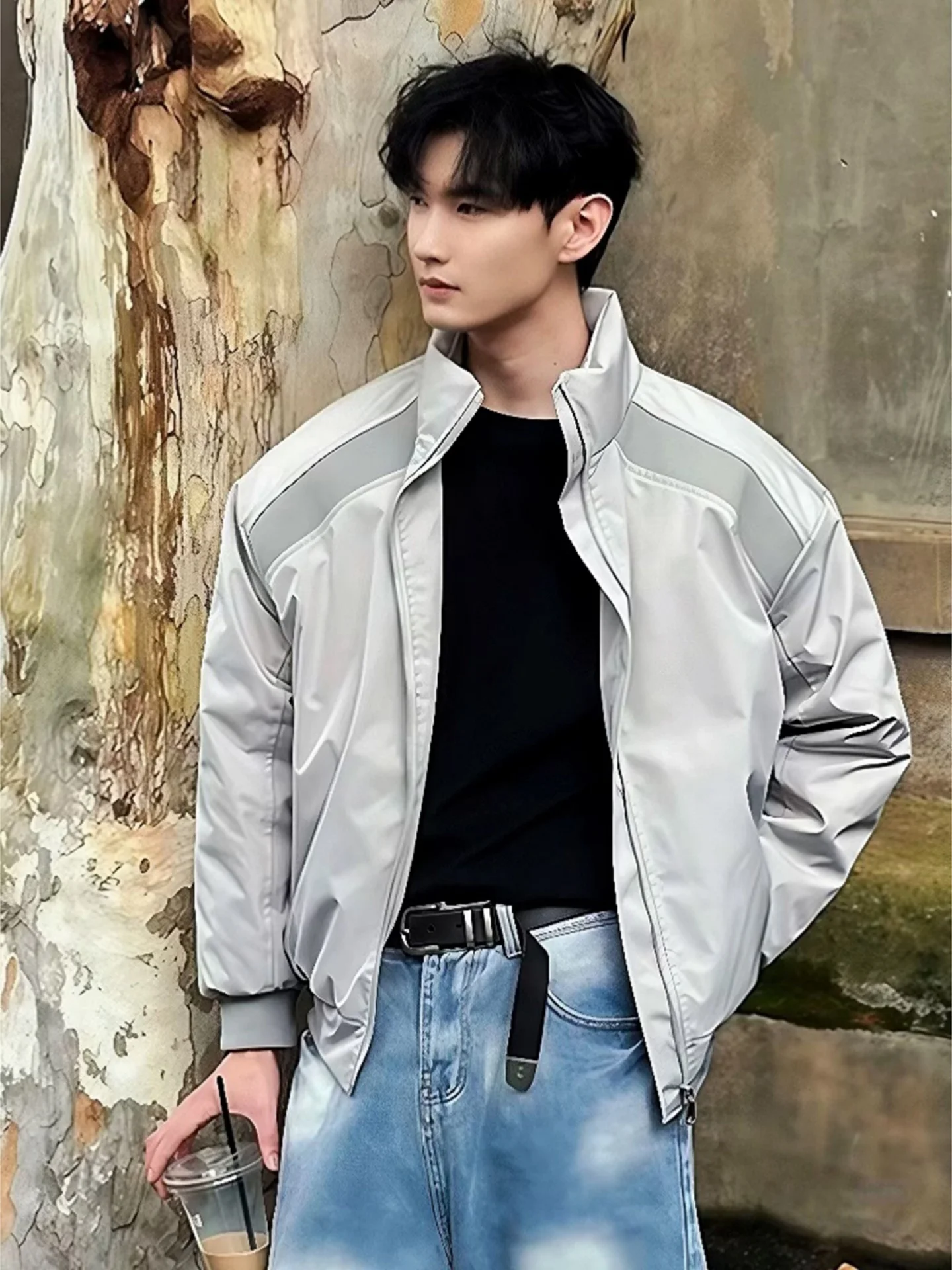 

Мужская зимняя утепленная куртка-бомбер из хлопка с пэчворком в американском стиле, модная верхняя одежда