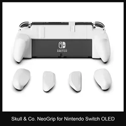 Skull & Co. NeoGrip with Replaceable Ergonomic Grip Protective Case for Nintendo Switch OLED and Regular Switch Game Accessories