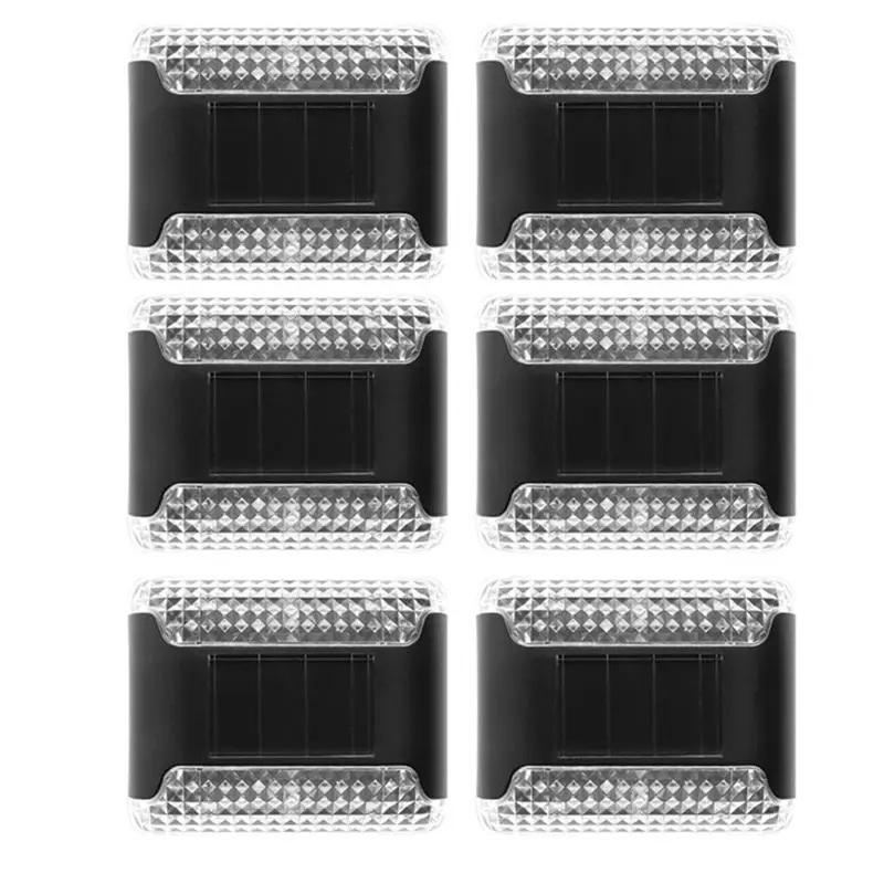 

Солнечные светильники для забора ABJI-6PCS: яркие уличные светильники на солнечных батареях, водонепроницаемые, для декора патио и террасы