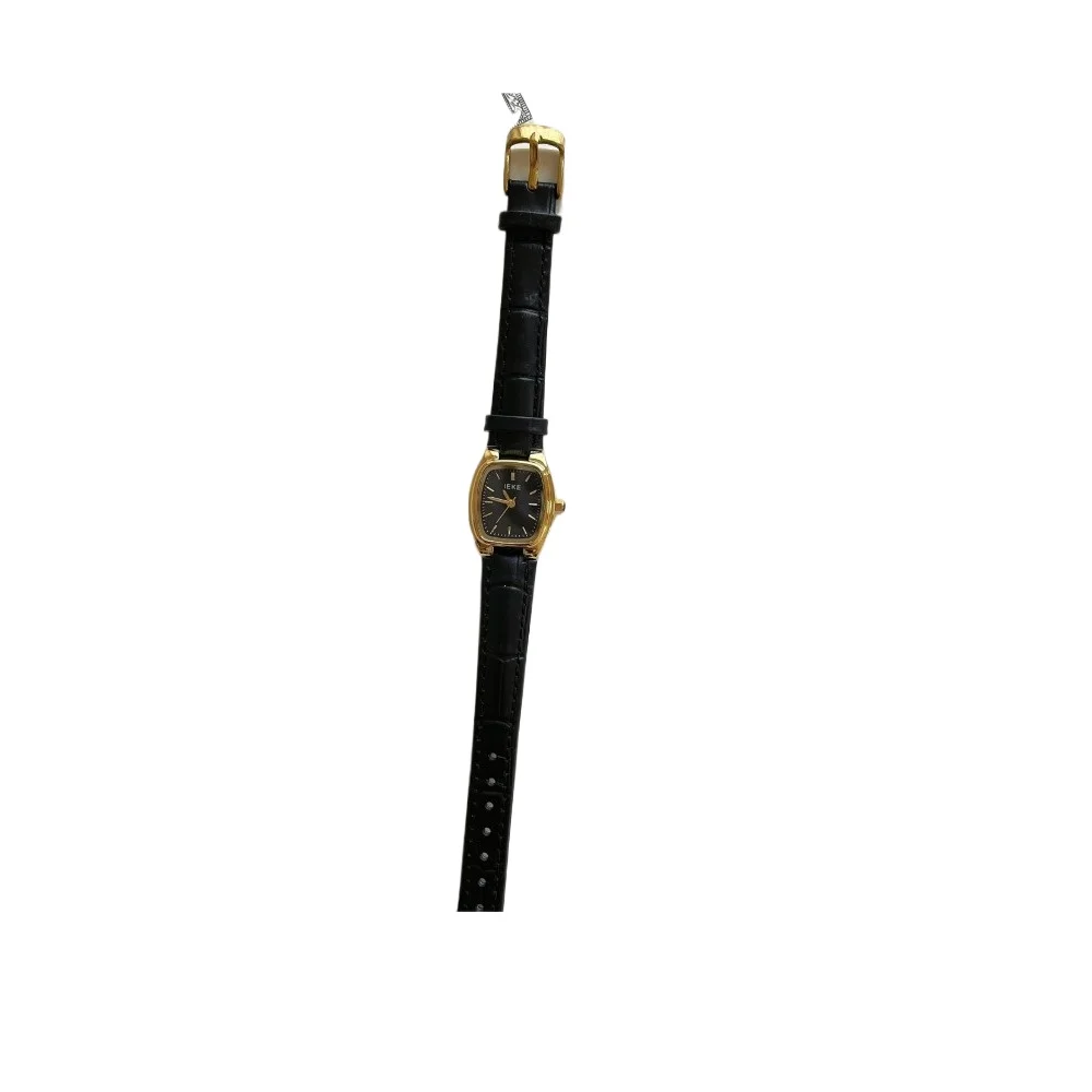 

Gold watch women's medieval wine barrel shape high-end leather casual women's watch