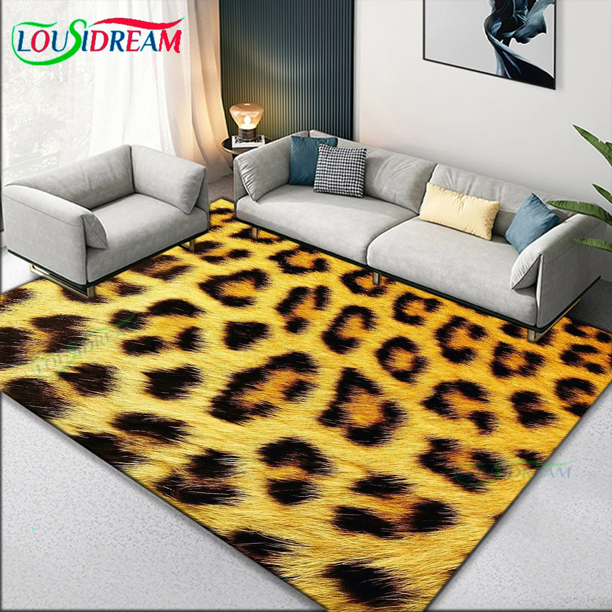 Colorful Leopard striped pattern Area Large Carpets Rugs Tapete For Living Room Bedroom Home Decor Decoration 3D Print Mats Gift