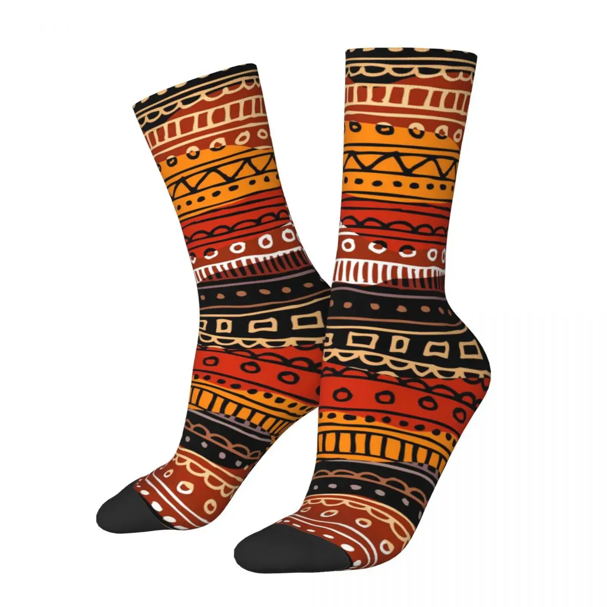 

Couple Socks Brown Tribal Vintage Print Stockings Autumn Funny High Quality Socks Graphic Climbing Non Skid Socks