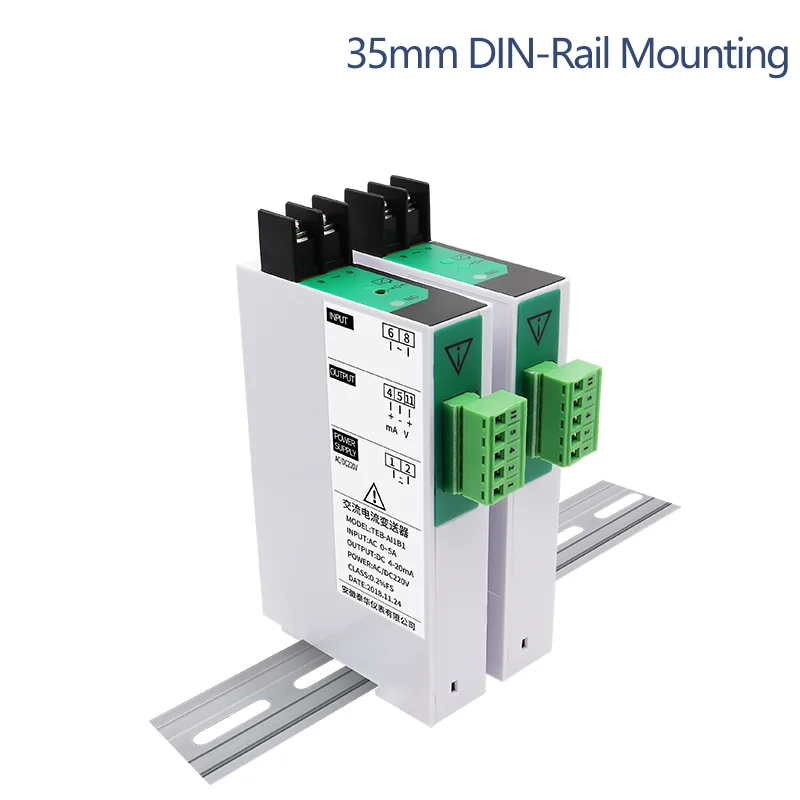 AC Current Transmitter 220V Input Power Output AC0-5A 4-20mA10V Single Three-phase 194-BS4I