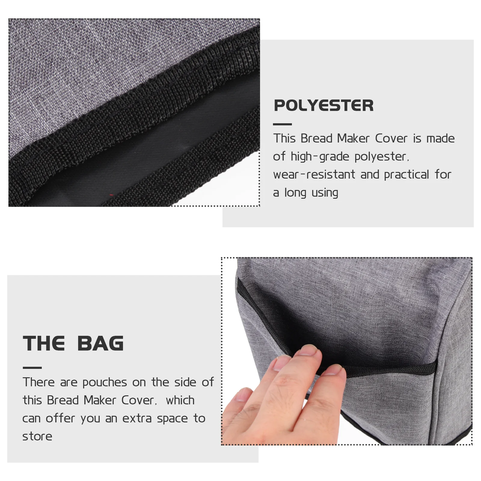 

Bread Maker Cover Lightweight Dustproof High-Quality Polyester Anti-Scratch Protective Sleeve with Storage Pouch for Bread