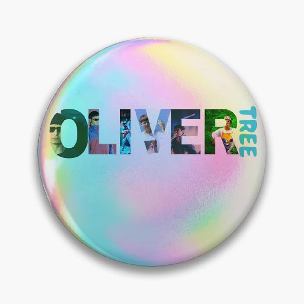 oliver tree essential t shirt | sticker Pin Holographic Star Heart Pin Brooches Laminated Button Fashion Accessory