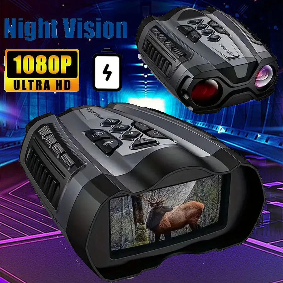 

5K Binocular Night Vision GogglesTelescope10x Digital Zoom Rechargeable Infrared with 3-inch Large Screen Camp Outdoor Wildlife