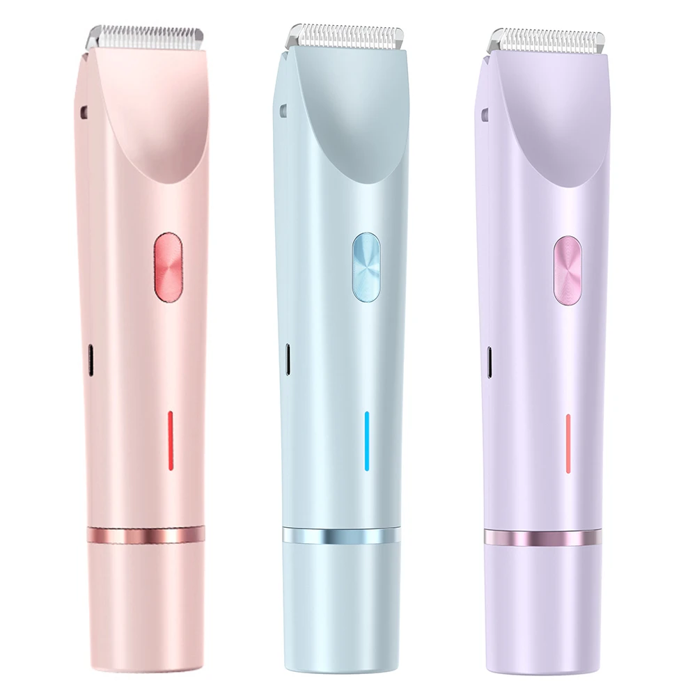 Hair Removal Razor for Women Waterproof Body Hair Trimmer Rechargeable Electric Razor for Pubic Legs Body Hair