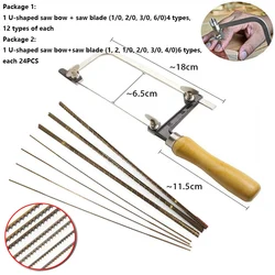 Professional adjustable saw bow wooden handle jewelry U-shaped top cover jig saw frame hand tool jeweler saw frame