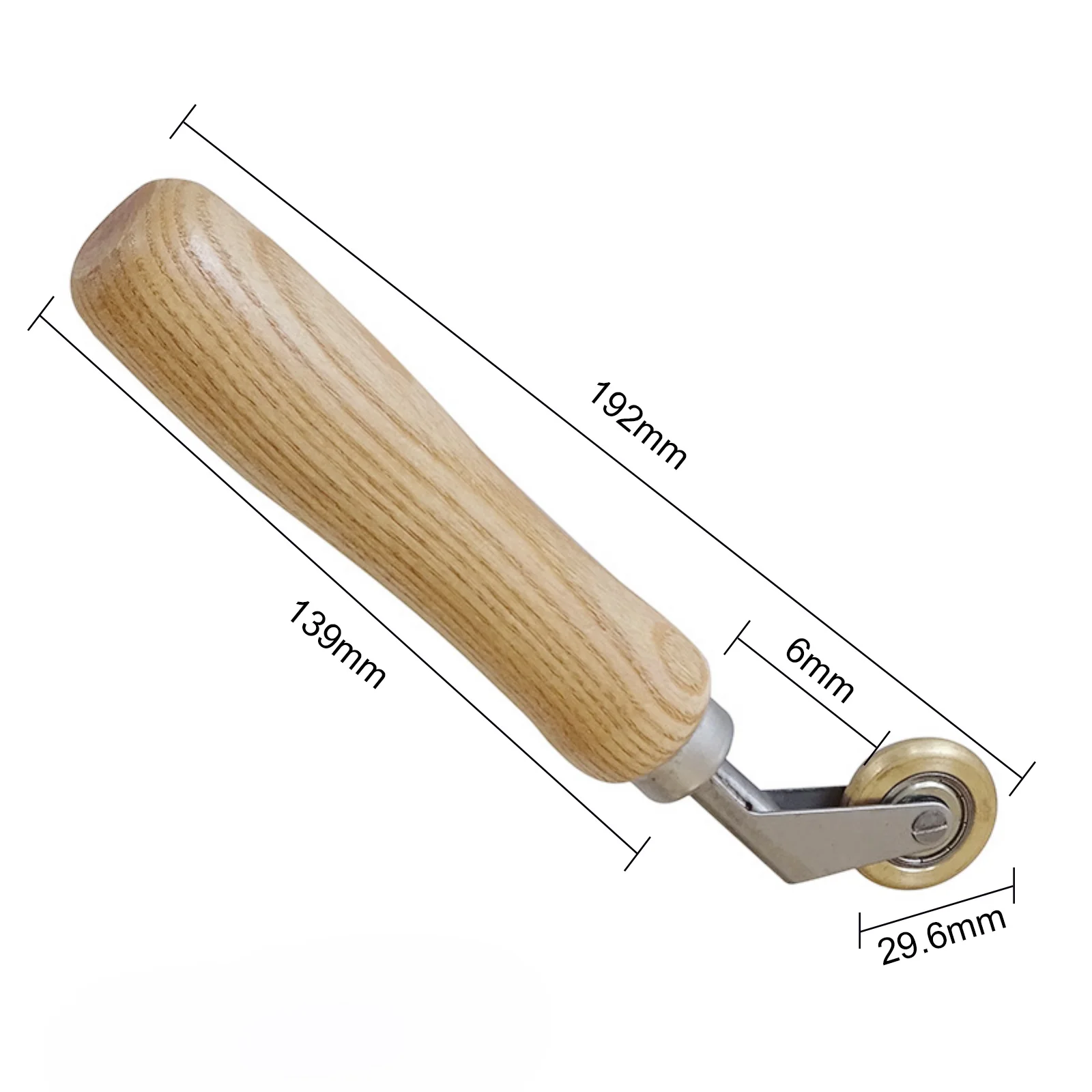 Silicone Hand Roller High Temperature Resistant Sewing Hand Pressure Roller Roof Welding Tool With Non-Slip Wooden Handle