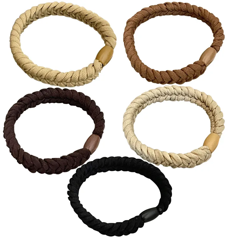 

Strong Women Twisted Hair Scrunchies Girls Braided Elastic Hair Rubber Bands Ponytail Hair Holders Hair Gum Hair Tie Accessories