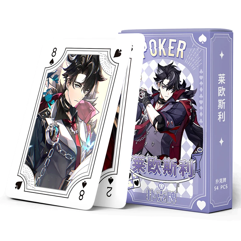 Genshin Impact Wriothesley poker playing cards board games child kids toys Children toy deck card game set Anime